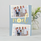 沿岸水路 | 2フォトクリスマス 箔シーズンカード (立ち正面)