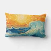 沿岸油彩画の日波 ランバークッション (裏面)