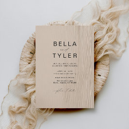 沿岸流木砂ビーチモダン海結婚ズ 招待状