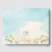 沿岸海シェルの宛先ビーチ結婚式 ゲストブック (裏面)