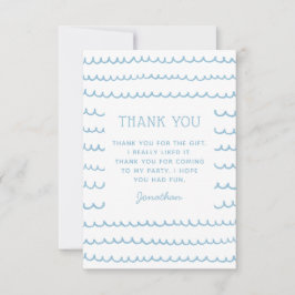 沿岸海パーティー | 波航海の子供の誕生日 サンキューカード