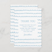 沿岸海パーティー | 波航海の子供の誕生日 サンキューカード (正面/裏面)