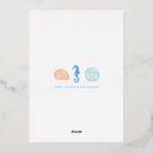 沿岸海ビーチシーシェルクリスマスツリー 箔シーズンカード (裏面)