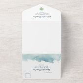 沿岸海ビーチ結婚式 オールインワン招待状 (外側)