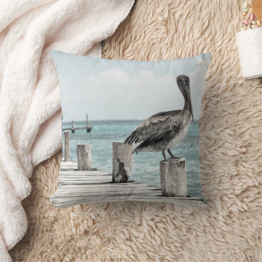 沿岸海ペリカン クッション (ブランケット)