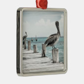 沿岸海ペリカン メタルオーナメント (右)