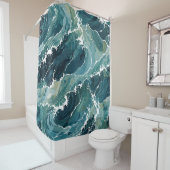 沿岸海域抽象芸術 シャワーカーテン (インサイチュ)