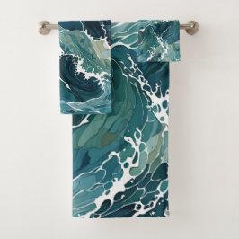 沿岸海域抽象芸術 バスタオルセット
