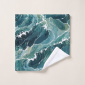 沿岸海域抽象芸術 バスタオルセット (ウォッシュタオル)