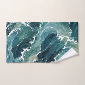 沿岸海域抽象芸術 バスタオルセット (ハンドタオル)