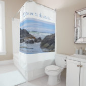 沿岸海岩岸の波転がのパーソナライズ シャワーカーテン (インサイチュ)