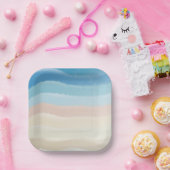 沿岸海岸塩波 ペーパープレート (パーティー)