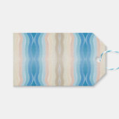 沿岸海岸線塩辛い波状繰り返しパターン ギフトタグ (正面(横))