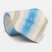 沿岸海岸線塩辛い波状繰り返しパターン ネクタイ (ロール)