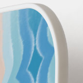 沿岸海岸線塩辛い波状繰り返しパターン ピックルボールラケット (左詳細)