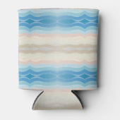 沿岸海岸線塩辛い波状繰り返しパターン 缶クーラー (正面)