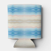 沿岸海岸線塩辛い波状繰り返しパターン 缶クーラー (裏面)
