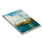 沿岸海景観 – ブルースカイ&ロッキーショア ノートブック (右側)