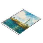 沿岸海景観 – ブルースカイ&ロッキーショア ノートブック (左側)