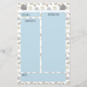 沿岸海殻レシピバインダーページ 便箋 (正面)