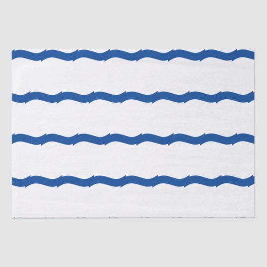 沿岸海波の青い白いパタ航海のーン 薄葉紙 (正面)