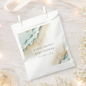 沿岸海波サンドビーチベビー航海のシャワー フェイバーバッグ (クリップ留めされた状態)