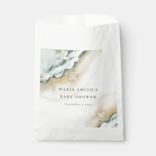 沿岸海波サンドビーチベビー航海のシャワー フェイバーバッグ (正面)