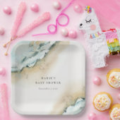 沿岸海波サンドビーチベビー航海のシャワー ペーパープレート (パーティー)