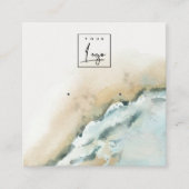 沿岸海波砂ビーチイヤリングディスプレイ スクエア名刺 (正面)