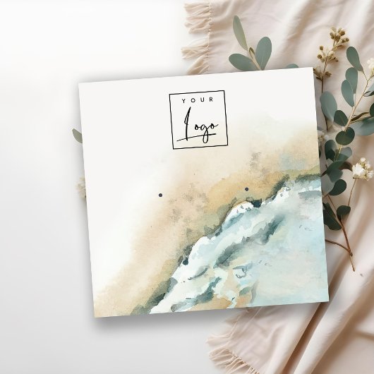 沿岸海波砂ビーチイヤリングディスプレイ スクエア名刺