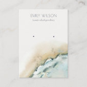 沿岸海波砂ビーチスタッドイヤリングディスプレイ 名刺 (正面)