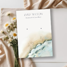 沿岸海波砂ビーチスタッドイヤリングディスプレイ 名刺