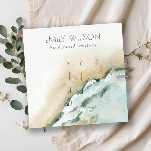 沿岸海波砂ビーチヘアクリップディスプレイ スクエア名刺