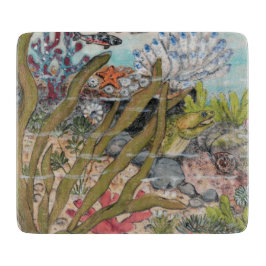 沿岸海洋生物うなぎ魚コーラルマリーンカラフル カッティングボード