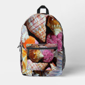 沿岸海海殻パターン プリントバックパック (正面)