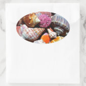 沿岸海海殻パターン 楕円形シール (バッグ)