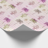 沿岸海産パープル金ゴールドパタストライプのーン ラッピングペーパー (角)