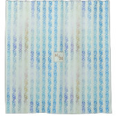 沿岸海砂族パターンモノグラム シャワーカーテン (正面)