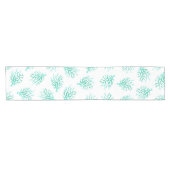 沿岸海緑グラデーションサンゴと白 ショートテーブルランナー (横)