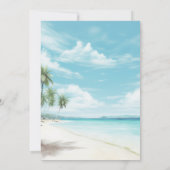 沿岸海辺の私たちが必要なのは愛ビーチ結婚式 招待状 (裏面)