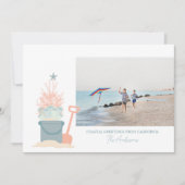 沿岸海辺クリスマスフォトフラットカード (正面)