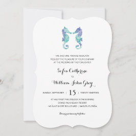 沿岸海馬の水色 | ウェディング 招待状