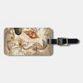 沿岸海馬の海航海のの地図 ラゲッジタグ (正面横)