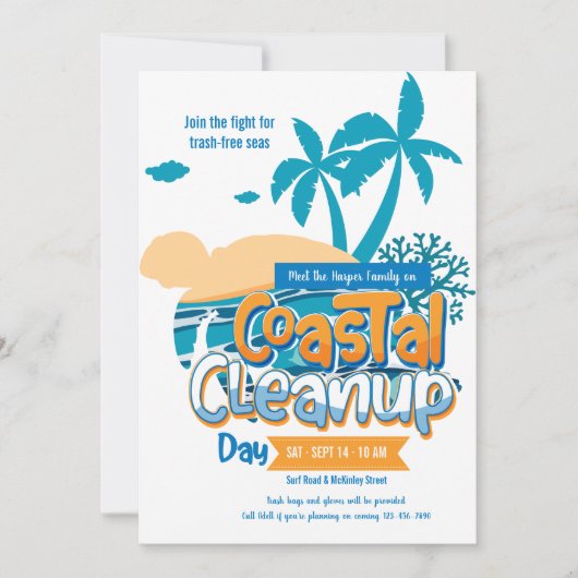 沿岸清掃日発表 招待状 (正面)