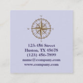 沿岸潜水ボート航航航航航針盤航海の スクエア名刺 (裏面)