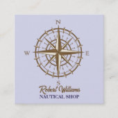 沿岸潜水ボート航航航航航針盤航海の スクエア名刺 (正面)