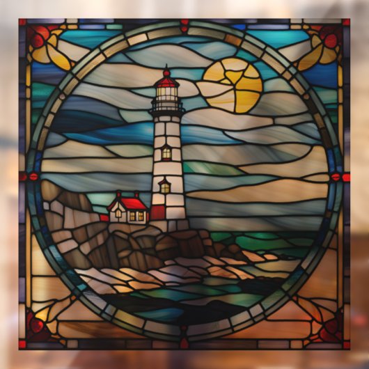 沿岸灯台ステンドガフェイクラス ウィンドウサイン (シート2)