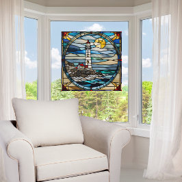 沿岸灯台ステンドガフェイクラス ウィンドウサイン