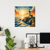 沿岸灯台 ポスター (ホームオフィス)