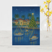 沿岸熱帯クリスマスカード カード (黄色い花)